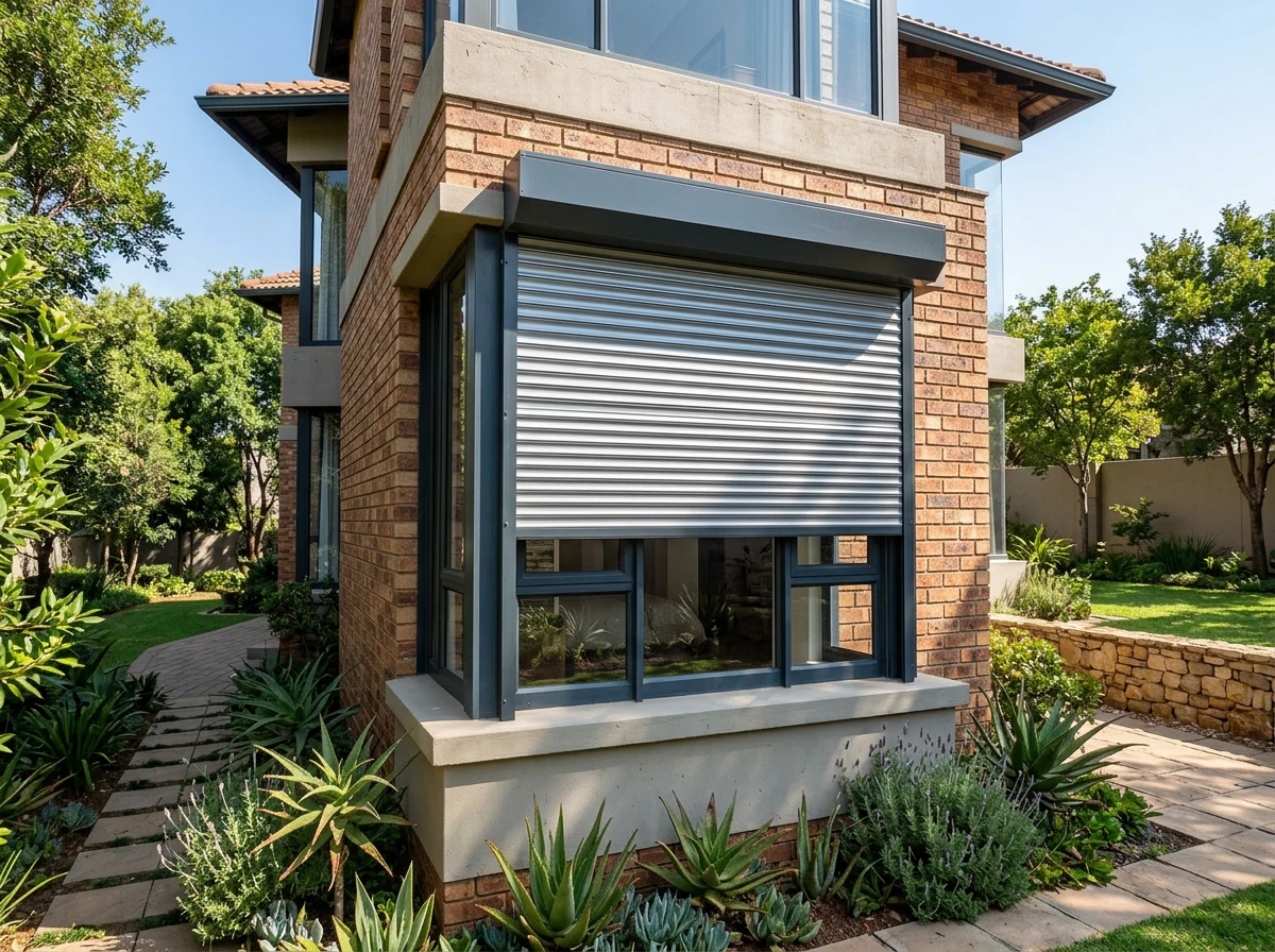 An external roller shutter fitted to a Waterkloof Ridge window